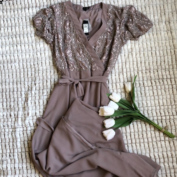 ASOS Dresses & Skirts - ASOS Embellished Wrap Gown